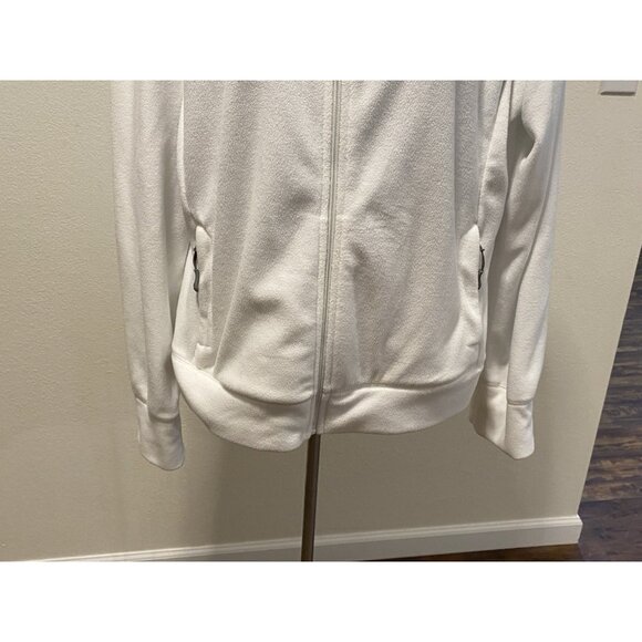 Danskin Now Jacket Womens Size XL(16/18) White Long Sleeves Zippered Pockets - Picture 3 of 11